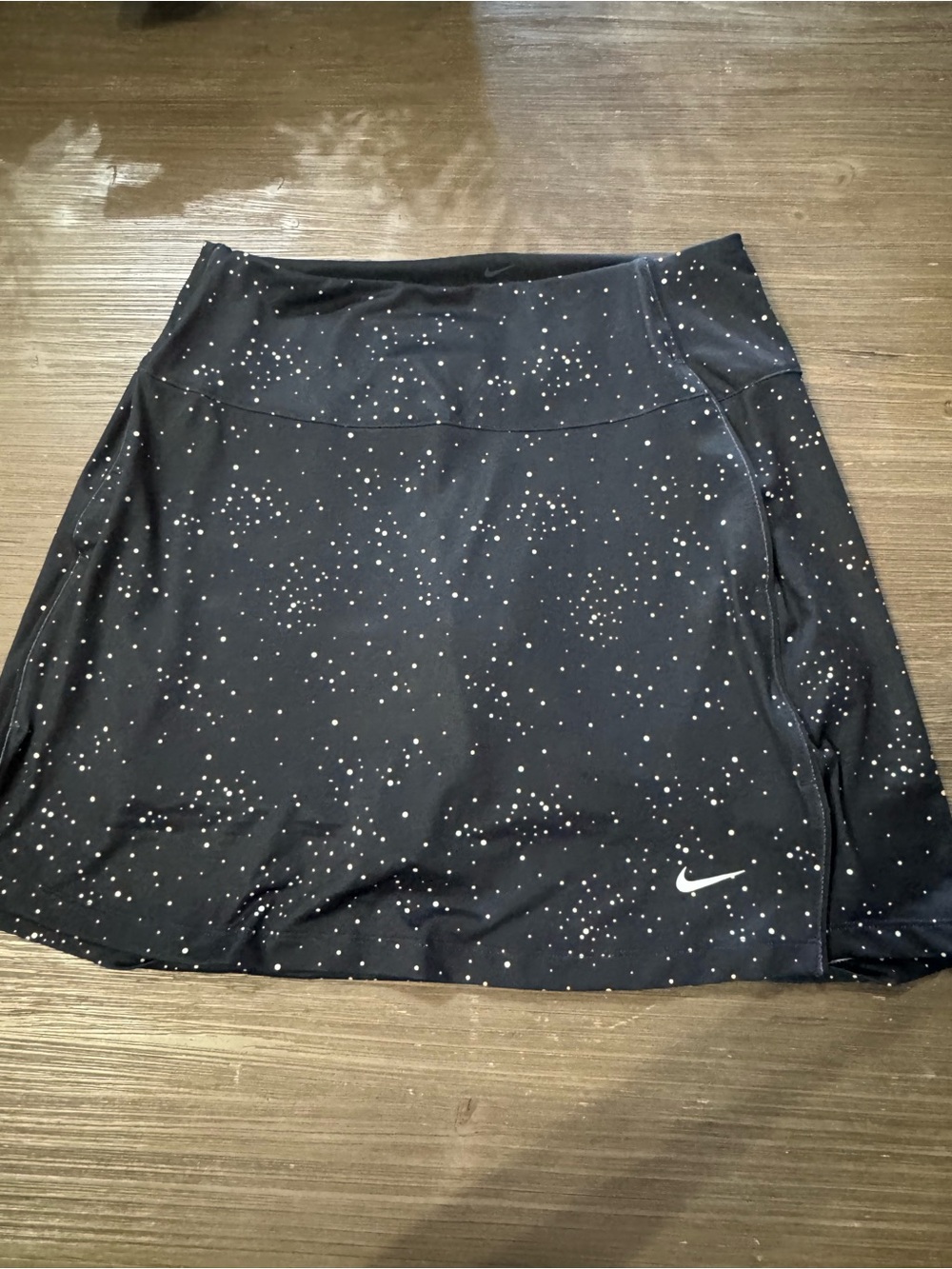 Nike Black Athletic Skort with White Speckle Print